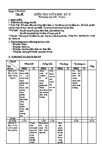 Đề kiểm tra giữa học kỳ II môn Công nghệ Khối 6 - Năm học 2020-2021 - Trường THCS Nhơn Phúc (Có đáp án)