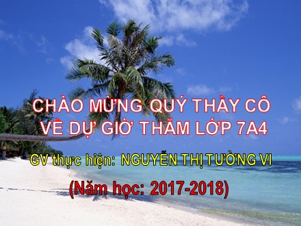 Bài giảng Đại số Lớp 7 - Tiết 45: Biểu đồ - Năm học 2017-2018 - Nguyễn Thị Tường Vi