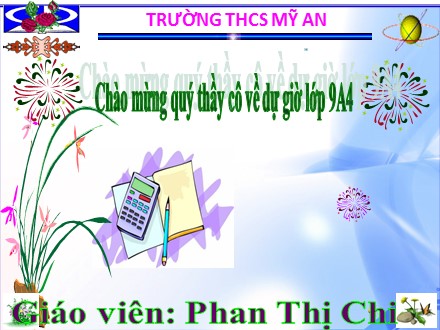 Bài giảng Hình học Lớp 9 - Chủ đề 7 - Phan Thị Chi