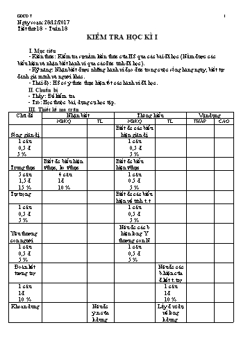 Giáo án Giáo dục công dân Lớp 7, Tuần 18 - Năm học 2017-2018 - Đặng Văn Tùng