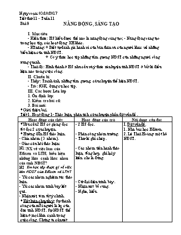 Giáo án Giáo dục công dân Lớp 9, Tuần 11 - Năm học 2017-2018 - Đặng Văn Tùng