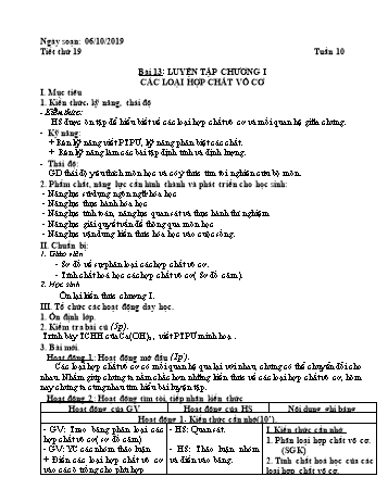 Bài giảng Hóa học Lớp 9 - Tuần 10 - Năm học 2019-2020 - Trường THCS Phong Thạnh Tây