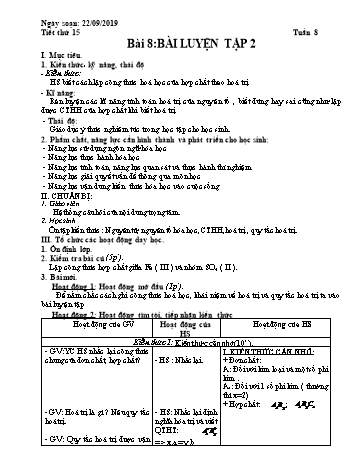 Bài giảng Hóa học Lớp 9 - Tuần 8 - Năm học 2019-2020 - Trường THCS Phong Thạnh Tây