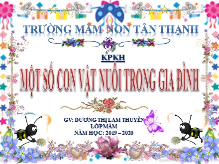 Bài giảng Lớp Mầm - Bài: Một số con vật nuôi trong gia đình - Dương Thị Lam Thuyên