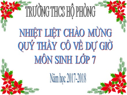 Bài giảng Sinh học 7 - Bài 18: Trai sông - Năm học 2017-2018 - Trịnh Thị Cẩm Màu