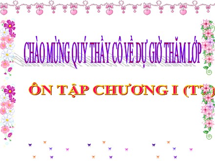 Bài giảng Toán 8 - Bài: Ôn tập chương I - Đỗ Thị Minh Tâm