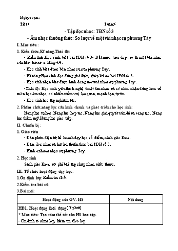 Giáo án Âm nhạc Lớp 7 - Tuần 6 - Năm học 2018-2019 - Cao Văn Đạm