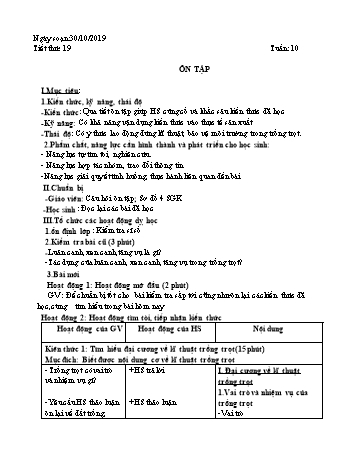 Giáo án Công nghệ Lớp 7 - Tuần 10 - Năm học 2019-2020 - Trường THCS Phong Thạnh Tây