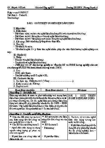 Giáo án Công nghệ Lớp 9 - Chương trình cả năm - Năm học 2016-2017 - Huỳnh Vũ Linh