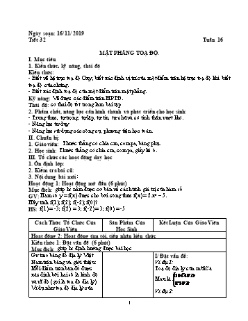 Giáo án Đại số Lớp 7 - Tuần 16 - Năm học 2018-2019 - Trường THCS Phong Thạnh Tây