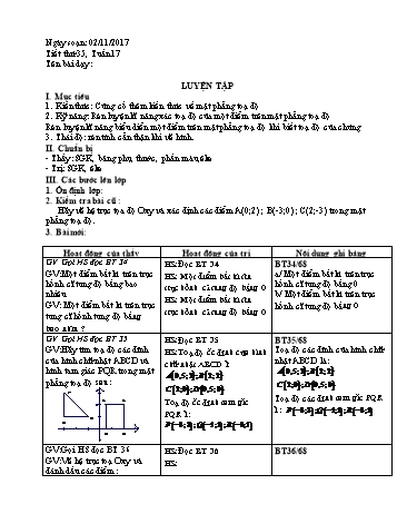 Giáo án Đại số Lớp 7 - Tuần 17 - Năm học 2017-2018 - Nguyễn Loan Anh