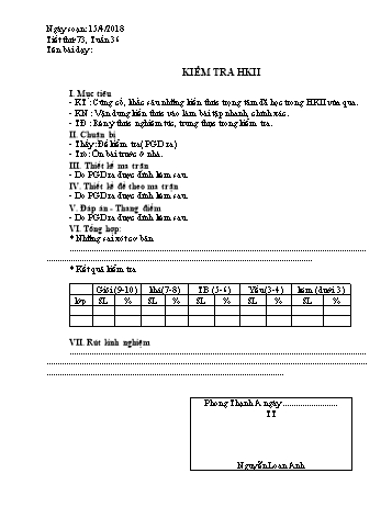 Giáo án Đại số Lớp 7 - Tuần 36 - Năm học 2017-2018 - Nguyễn Loan Anh