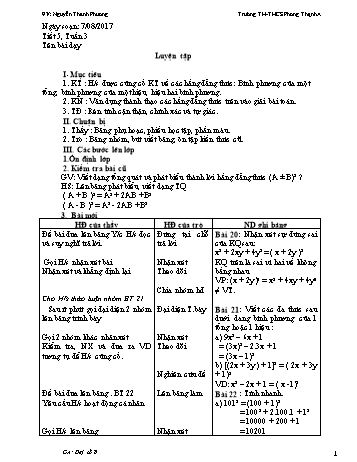 Giáo án Đại số Lớp 8 - Tuần 3 - Năm học 2017-2018 - Nguyễn Thanh Phương