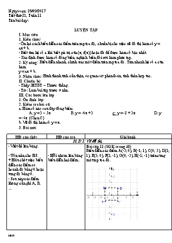 Giáo án Đại số Lớp 9 - Tuần 11 - Năm học 2017-2018 - Nguyễn Thanh Phương