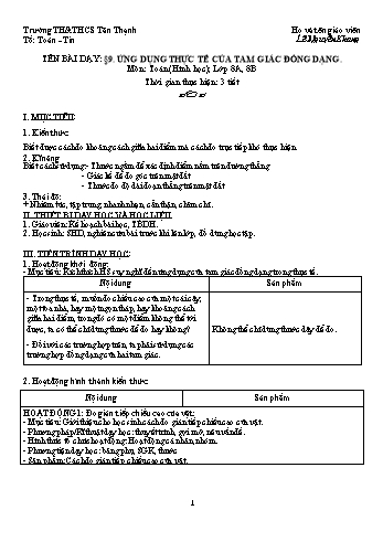 Giáo án Hình học 8 CV 5512 - Tuần 27+28 - Năm học 2020-2021 - Lê Nguyên Khang