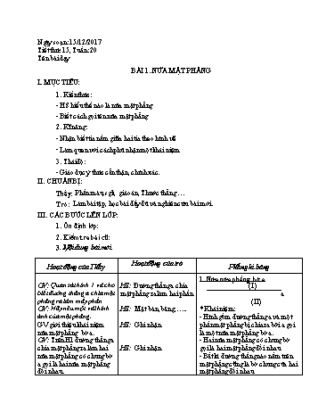 Giáo án Hình học Lớp 6 - Tuần 20 - Năm học 2017-2018 - Nguyễn Loan Anh