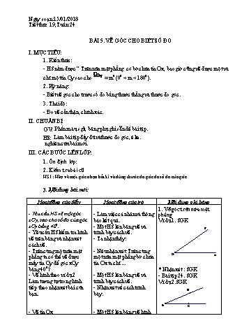 Giáo án Hình học Lớp 6 - Tuần 24 - Năm học 2017-2018 - Nguyễn Loan Anh