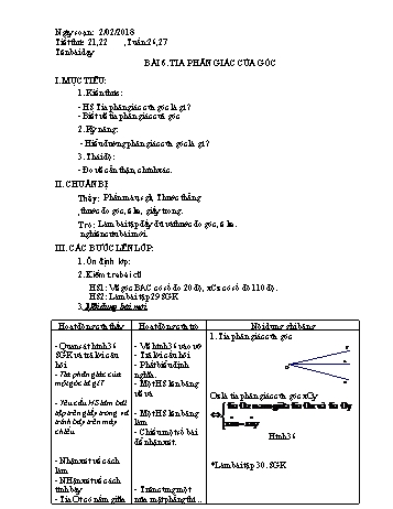 Giáo án Hình học Lớp 6 - Tuần 26+27+28 - Năm học 2017-2018 - Nguyễn Loan Anh