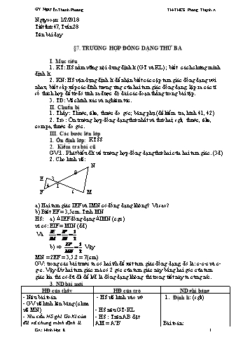 Giáo án Hình học Lớp 8 - Tuần 28 - Năm học 2017-2018 - Nguyễn Thanh Phương