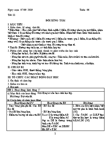 Giáo án Hình học Lớp 8 - Tuần 6 - Năm học 2019-2020 - Huỳnh Văn Giàu