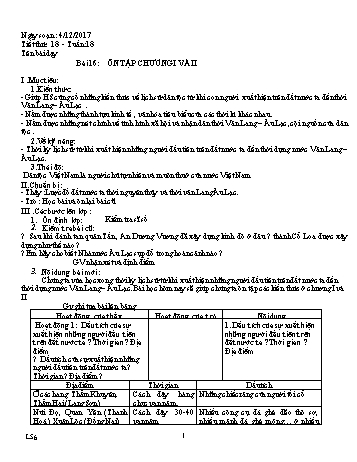 Giáo án Lịch sử Lớp 6, Tuần 18 - Năm học 2016-2017 - Đặng Văn Tùng