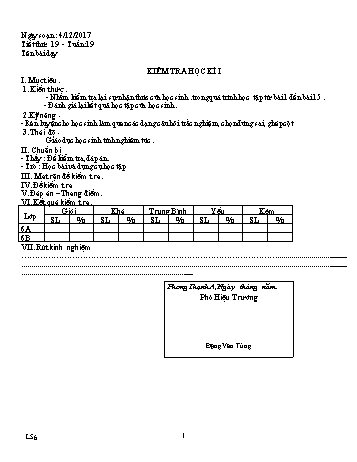 Giáo án Lịch sử Lớp 6, Tuần 19 - Năm học 2016-2017 - Đặng Văn Tùng