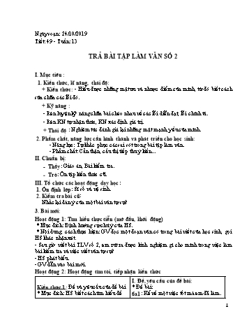 Giáo án Ngữ văn Lớp 6 - Tuần 13 - Năm học 2019-2020 - Huỳnh Thanh Tùng