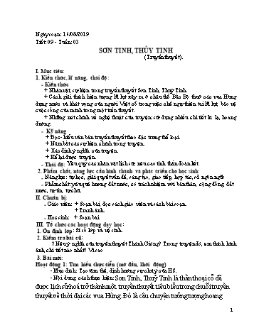 Giáo án Ngữ văn Lớp 6 - Tuần 3 - Năm học 2019-2020 - Huỳnh Thanh Tùng