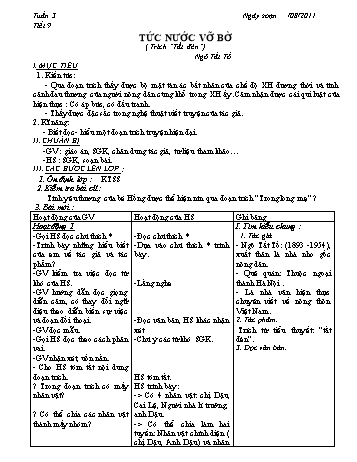 Giáo án Ngữ văn Lớp 8 - Tuần 3 - Năm học 2011-2012 - Trần Đức Ngọ