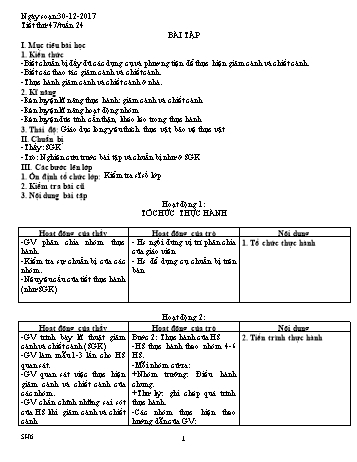 Giáo án Sinh học Lớp 6, Tuần 24 - Năm học 2016-2017 - Nguyễn Loan Anh