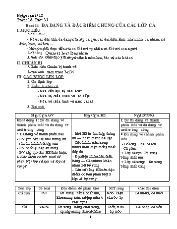 Giáo án Sinh học Lớp 7 - Tuần 18 - Năm học 2018-2019 - Trần Quốc Dũng