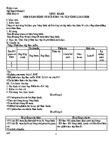 Giáo án Sinh học Lớp 7, Tuần 25 - Năm học 2016-2017 - Nguyễn Loan Anh