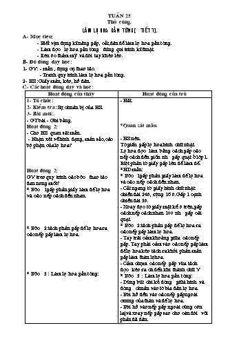 Giáo án Thủ công Lớp 3 - Tuần 25 đến 27 - Kim Thị Ngọc Diệp