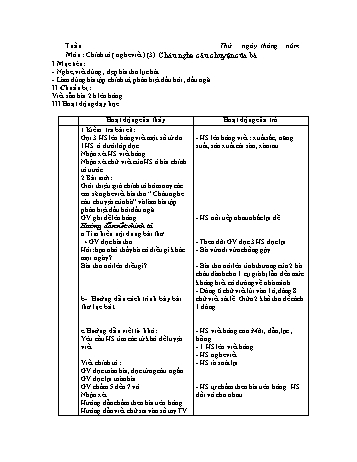 Giáo án Tiếng Việt 4 - Chính tả: Nghe viết: Cháu nghe câu chuyện của bà