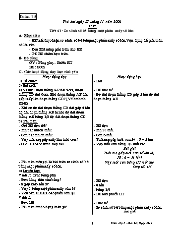 Giáo án Toán Lớp 3 - Tuần 13