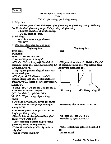 Giáo án Toán Lớp 3 - Tuần 9