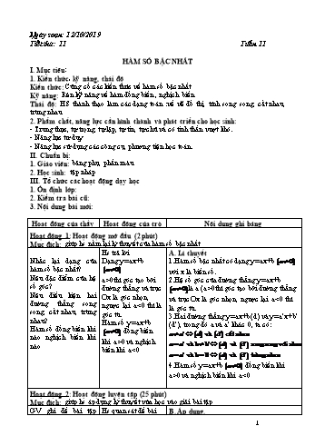 Giáo án Toán phụ đạo Lớp 9 - Tuần 11+12 - Năm học 2019-2020 - Trường THCS Phong Thạnh Tây