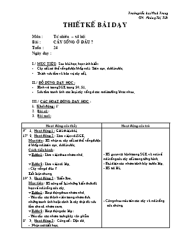 Giáo án Tự nhiên xã hội Lớp 2 - Tuần 24 - Phùng Thị Tiết