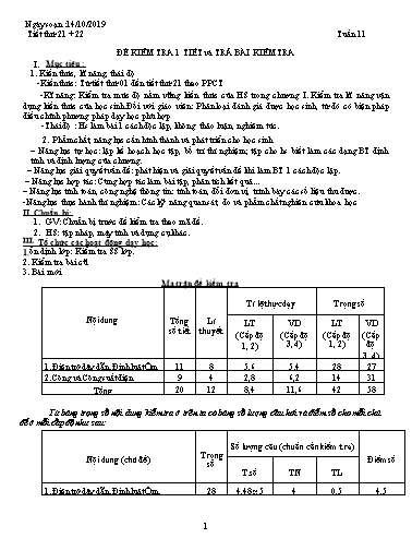 Giáo án Vật lý Lớp 9 - Tuần 21+22 - Năm học 2019-2020 - Huỳnh Văn Giàu