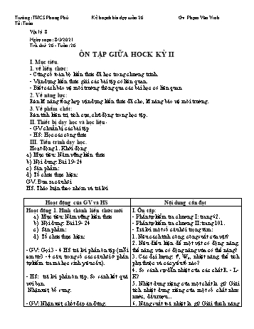 Kế hoạch bài dạy Toán 8 - Tuần 26 - Năm học 2019-2020 - Phạm Văn Vinh