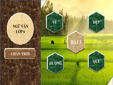 Bài giảng Ngữ văn Lớp 6 (Chân trời sáng tạo) - Bài 3: Vẻ đẹp quê hương