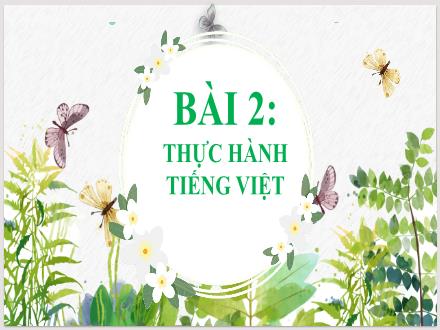 Bài giảng Ngữ văn Lớp 7 (Cánh diều) - Bài 2: Thơ bốn chữ, năm chữ - Thực hành Tiếng Việt