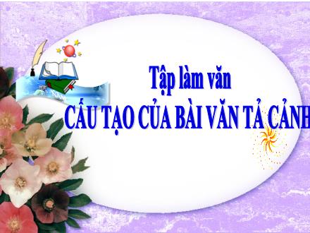 Bài giảng Tiếng Việt Lớp 5 (Tập làm văn) - Bài Cấu tạo của bài văn tả cảnh - Năm học 2021-2022