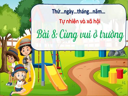 Bài giảng Tự nhiên và xã hội Lớp 1 Sách Kết nối tri thức với cuộc sống - Bài 8: Cùng vui ở trường