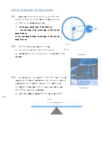 Bài tập ôn tập môn Khoa học tự nhiên 8 (Vật lí) - Bài 19: Đòn bẩy và ứng dụng
