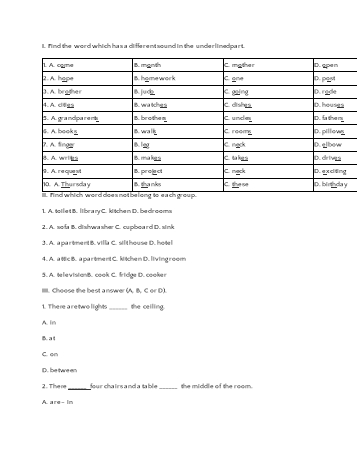 Đề cương ôn tập giữa học kỳ I môn Tiếng Anh Lớp 6 - Năm học 2023-2024