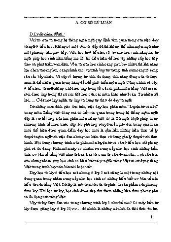 Đề tài Dạy học từ láy ở Trường tiểu học trên cơ sở khảo sát sách Tiếng Việt và đối tượng học sinh Lớp 3