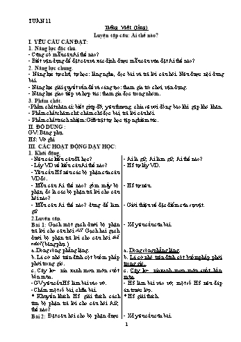 Giáo án môn Tiếng Việt Khối 3 - Tuần 11