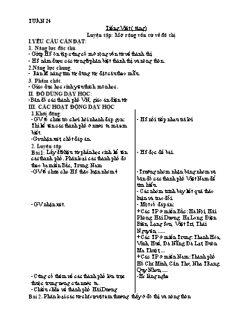 Giáo án môn Tiếng Việt Khối 3 - Tuần 24