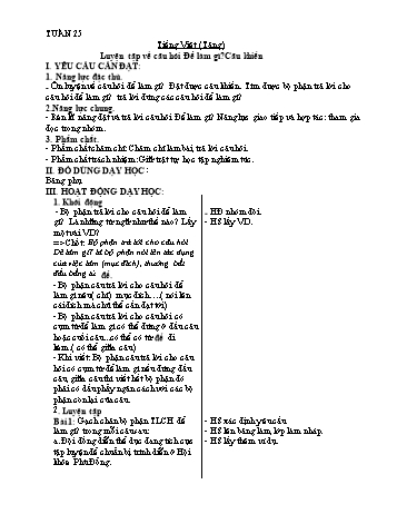 Giáo án môn Tiếng Việt Khối 3 - Tuần 25